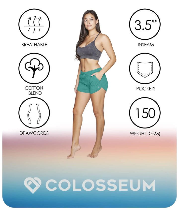 Colosseum Active Women's Simone 2.0 Cotton Blend Yoga and Running Short (Infinity, X-Small)