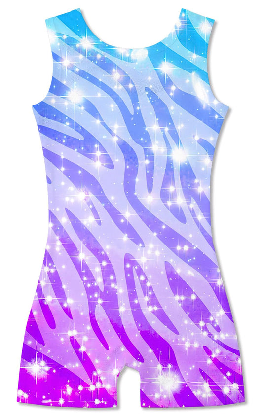 uideazone Size 5 6 Girls Diamond Gymnastics Leotards Kids One-piece Cool Sparkly Ballet Bodysuit Quick Dry Stretchy Athletic Unitards