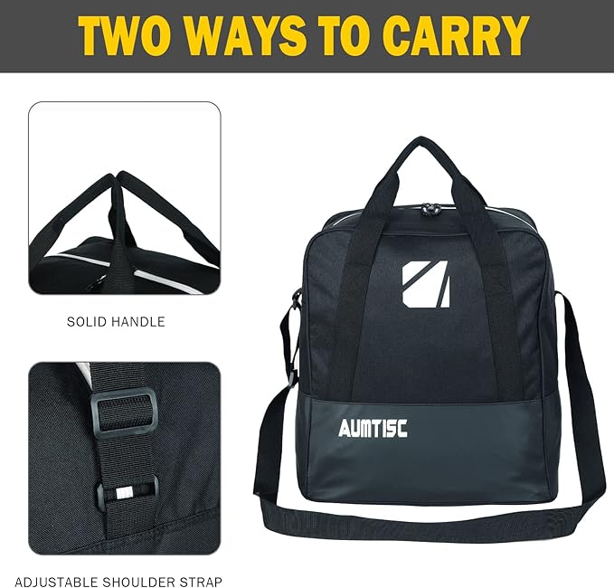 AUMTISC Ski Bag and Boot Bag Combo, Padded Ski Bags for Air Travel Flying, Adjustable Length for Skis Up to 200 cm and Boots Up to Size 13