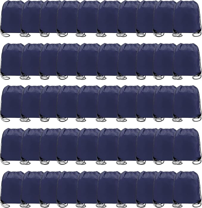 BeeGreen Drawstring Backpack Bags 20,30,50 Packs Reflective String Bags for Gym Sport Trip Cinch Sack DIY for Women Men