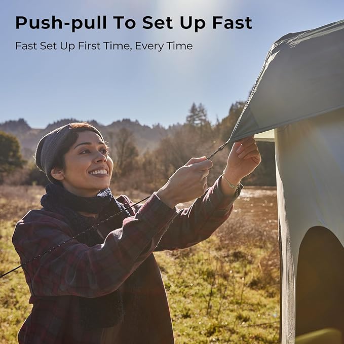 ACACIA Beach Tent Sun Shelter | 4-Person Portable Camping Tent with UPF 50+ Protection | Easy Setup Pop up Sun Shade | 10×10ft Privacy Sunshade for Camping & Backyard