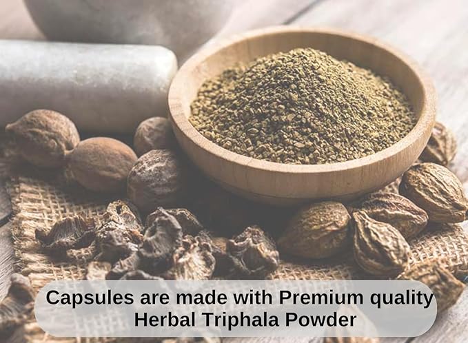 Triphala Premium 320 Capsules Non-GMO and Gluten Free | Herbal Supplement | 600 mg Per Serving | Made with Amla Bibhitaki Haritaki Powder