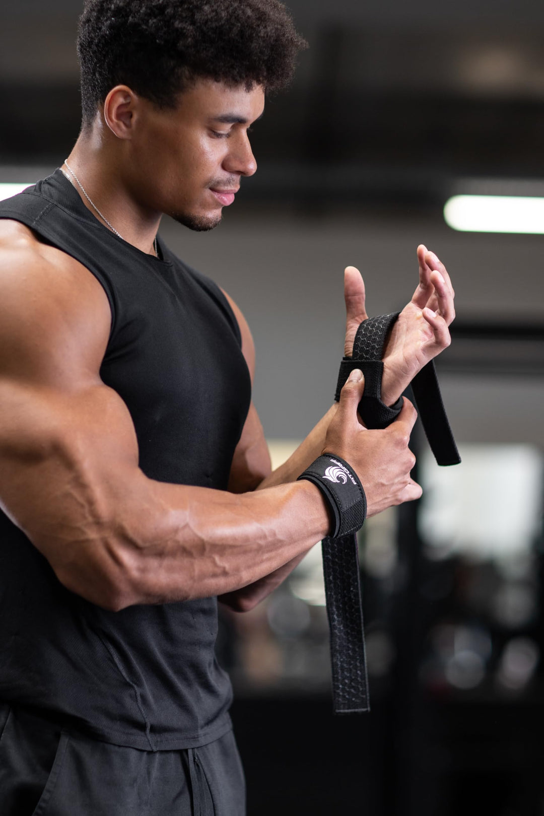 Fitgriff® Lifting Wrist Straps for Weightlifting, Gym, Deadlift, Workout (Made of Premium Cotton & Padded) - Men & Women (XS, Black (Silicone-Grip))