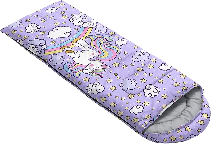 Axolotl Unicorn Sleeping Bag for Kids Boys Girls–Lightweight Warm Cold Weather Sleeping Bags,Waterproof Portable Sleeping Bag with Compression Sack for Camping Backpacking Outdoor Indoor