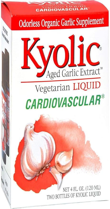 Kyolic Aged Garlic Extract Liquid, Vegetarian Cardiovascular, 4 Ounces (Packaging May Vary)