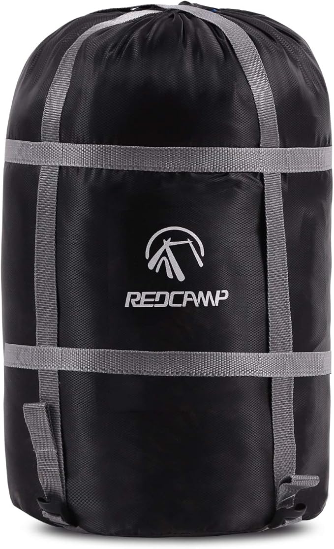 REDCAMP Sleeping Bag Stuff Sack, Black M, L, XL and XXL Compression Sack, Great for Backpacking and Camping