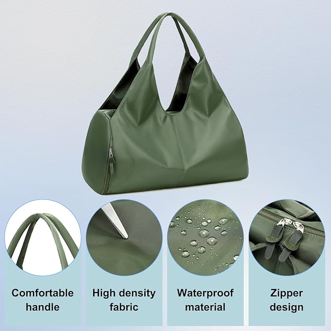 forestfish Yoga Gym Bag for Women with Shoes Compartment & Wet Dry Storage Pockets Lightweight Duffel Bag