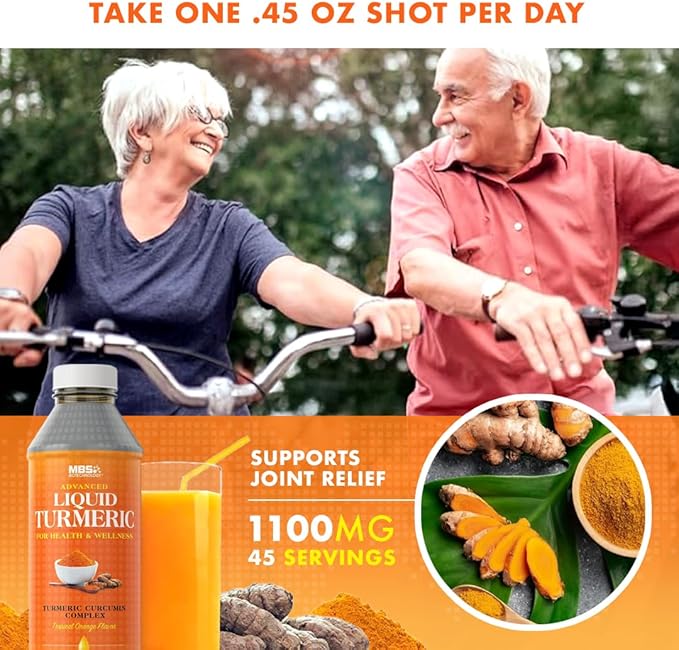 Advanced Liquid Turmeric – High Absorption Curcumin with Black Pepper & Vitamin D3 for Maximum Bioavailability – Joint, Inflammation & Immune Support – 20 fl oz