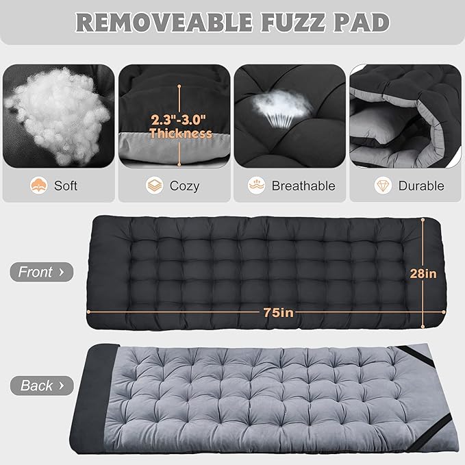 ABORON 2 Pack Folding Camping Cot W/Mat for Adults, Heavy Duty Outdoor Bed with Carry Bag,1200 D Layer Oxford Travel Camp Cots