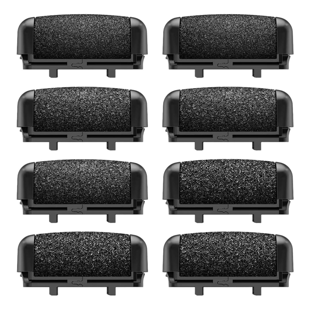 8 Pack Refill Rollers for Electric Foot Callus Remover, Replacement Rollers Heads Foot Care Pedicure Tools, 3 Pack Extra Coarse, 3 Regular Coarse, 2 Gentle Coarse Refill Rollers for Electric Foot File