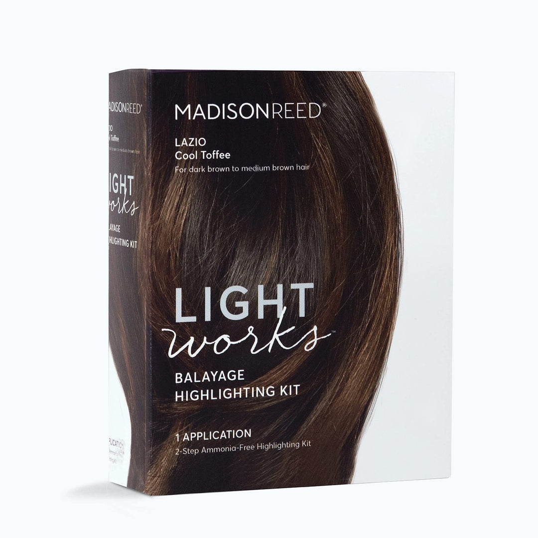 Madison Reed Light Works Balayage Highlighting Kit, Creates Natural-Looking Cool Toffee Highlights (Lazio - Brown), Amonia Free, Cruelty Free, 2 Step Process That Lightens & Tones Hair