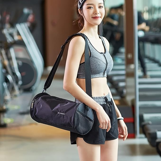 Sports Gym Bag for Men and Women Workout Bags Mens Gym Bag Black Small