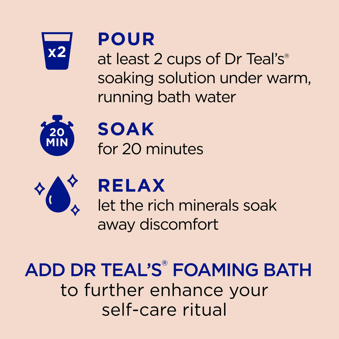 Dr Teal's Epsom Salt Magnesium Soak, Soothe & Comfort with Oat Milk & Argan Oil, 3 lbs