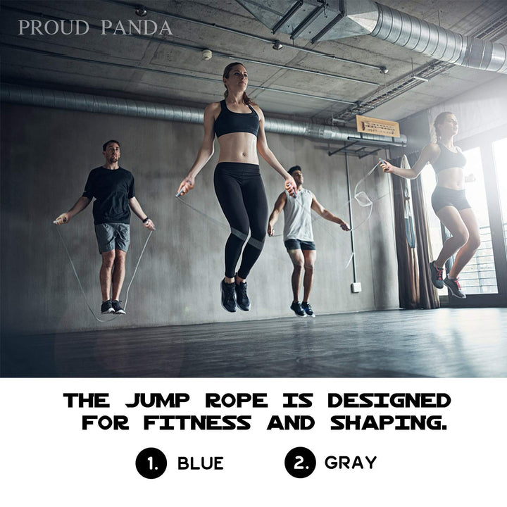 Weighted Jump Rope Workout 1LB Professional Skipping Rope with Adjustable Length&Silicone Comfortable Grips,Heavy Jumpropes Adults Fitness Women Men Kids,Cardio Boxing Endurance Training Exercise-Blue