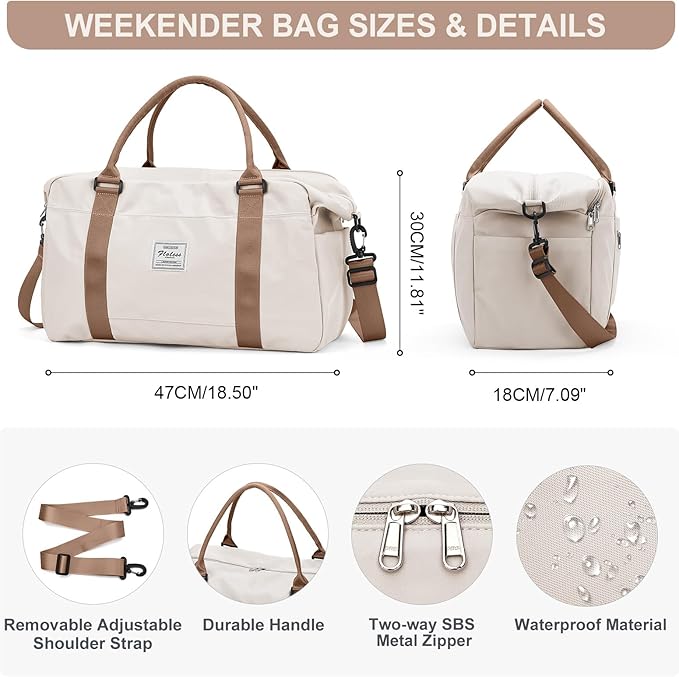 Travel Duffel Bag,Sports Tote Gym Bag,Shoulder Weekender Overnight Bag for Women