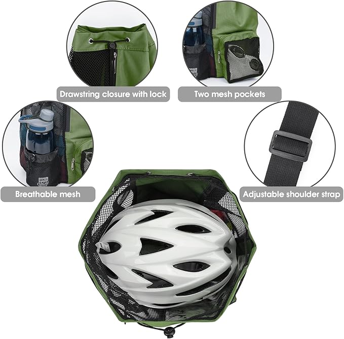 WANDF Swim Bag Mesh Drawstring Backpack with Wet Pocket for Swimming, Gym, and Workout Gear