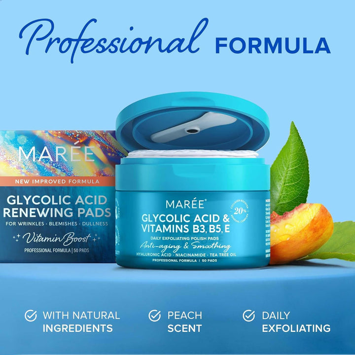 Collagen Toner Pads with Retinol | Hydrating Anti-Aging Wipes for Skin