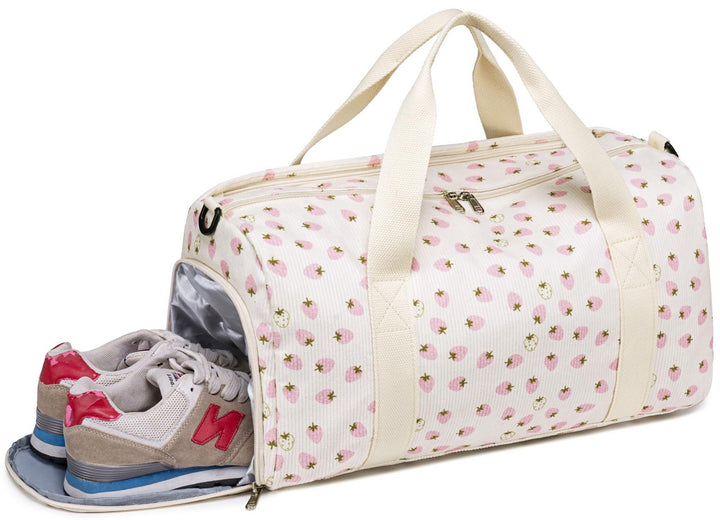 BLUBOON Duffle Bag Girls Kids Cute Gym Bag with Shoes Compartment & Wet Separation Waterproof Sports Overnight Travel Bag