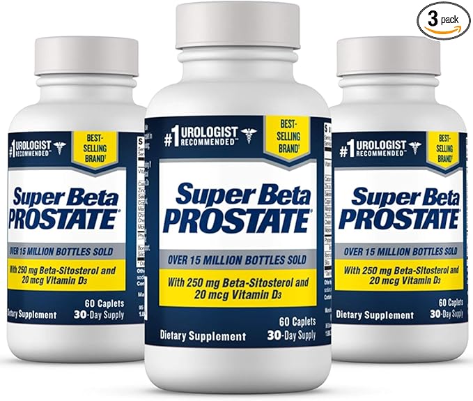 Support Supplement for Men's Health - Reduce Bathroom Trips, Promote Sleep, Better Bladder Emptying & Healthy Prostate, Beta Sitosterol - 60 Count (Pack of 3)