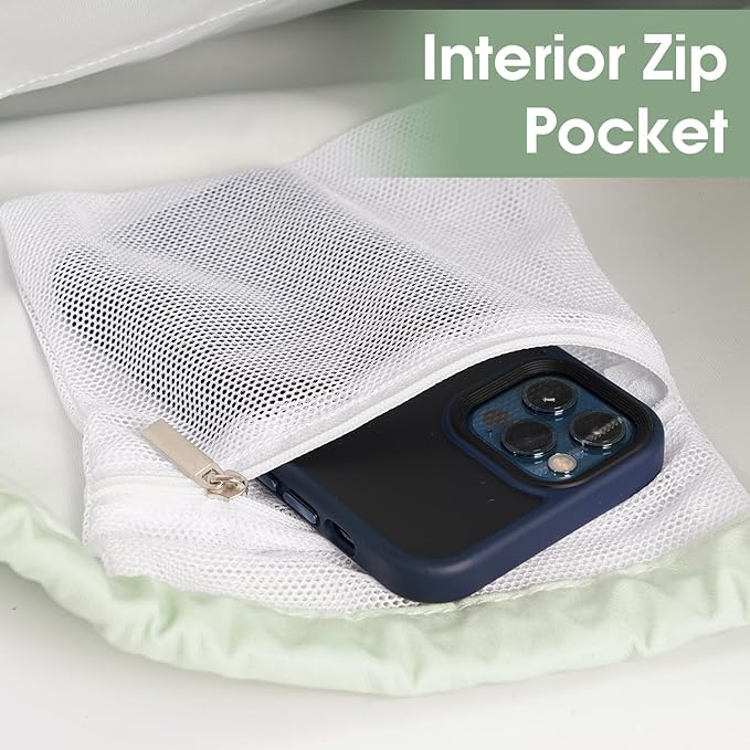 WANDF Drawstring Backpack Sports Gym Bag with Shoulder Pads Water Resistant String Cinch Bag for Women Men (Green Gradient)