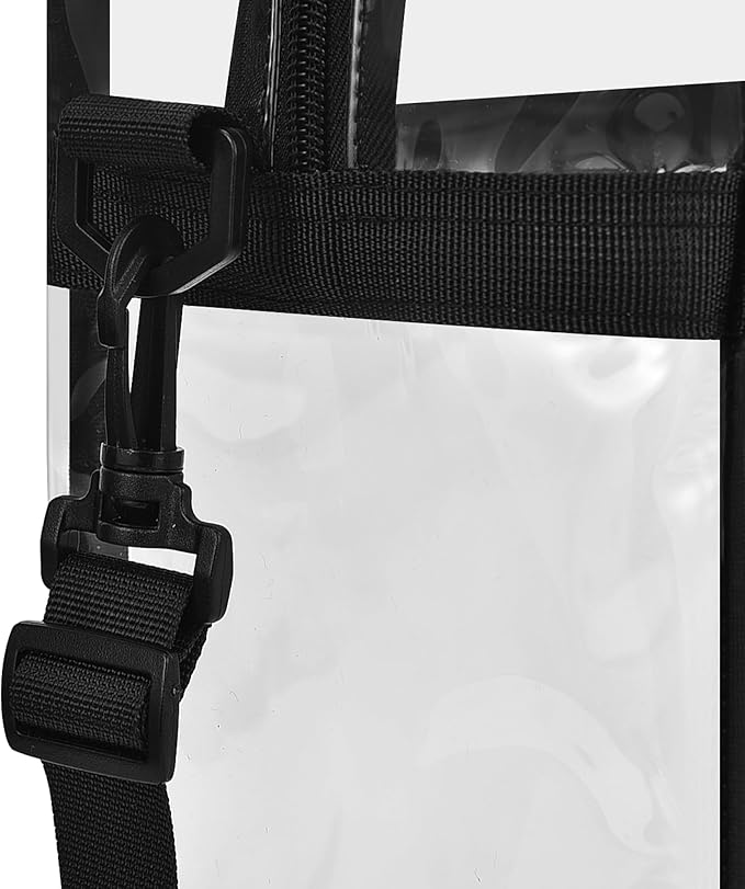 USPECLARE Clear Tote Stadium Approved, Security Travel & Gym Clear Bag for Work Sports Games Concerts