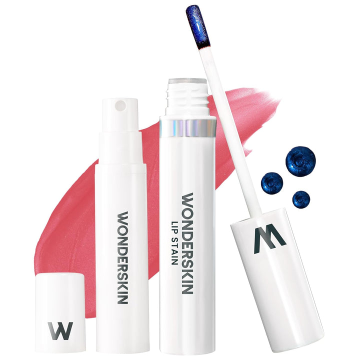 Wonderskin Wonder Blading Lip Stain Masque | Waterproof Pink Tint, Matte Finish