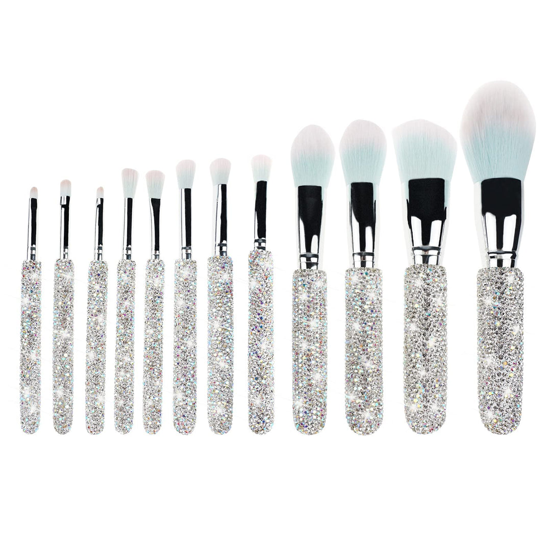 Makeup Brushes Bling Crystal Professional Face Cosmetics Blending Liquid Foundation Powder Concealer Eye Shadows Make Up Beauty