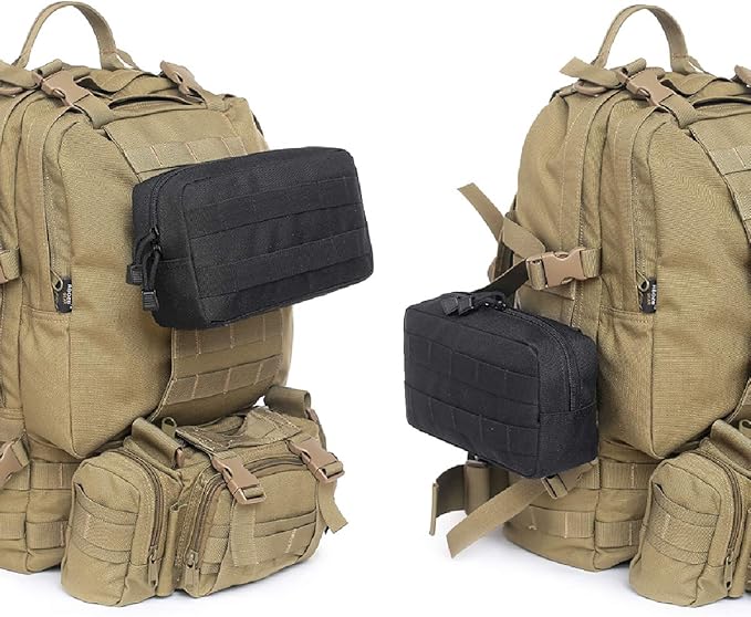 Azarxis Equipment Multi-Purpose Tactical EDC Admin MOLLE Pouch Utility Tools Bag Organizer Military Waist Belt Modular Attachment