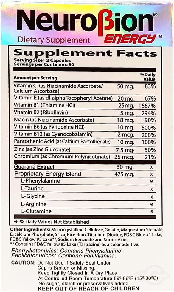 Neurobion, Energy Amino Acids, 60 Count (Pack of 3)