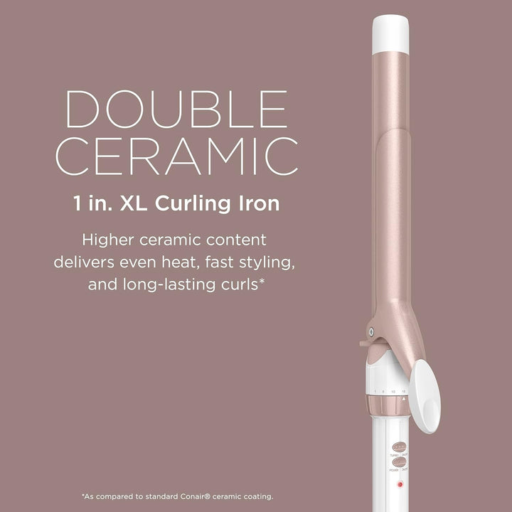 Conair Double Ceramic 1/2-Inch Curling Iron | Spiral Curls for Short Hair