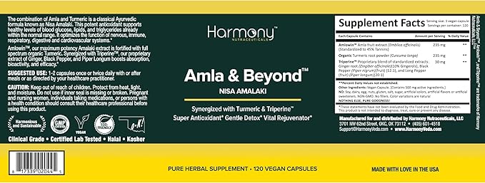 Amla & Beyond™ (Nisa Amalaki) Dr. Gumman's Clinical Grade Highest Potency Maximum Bioavailability
