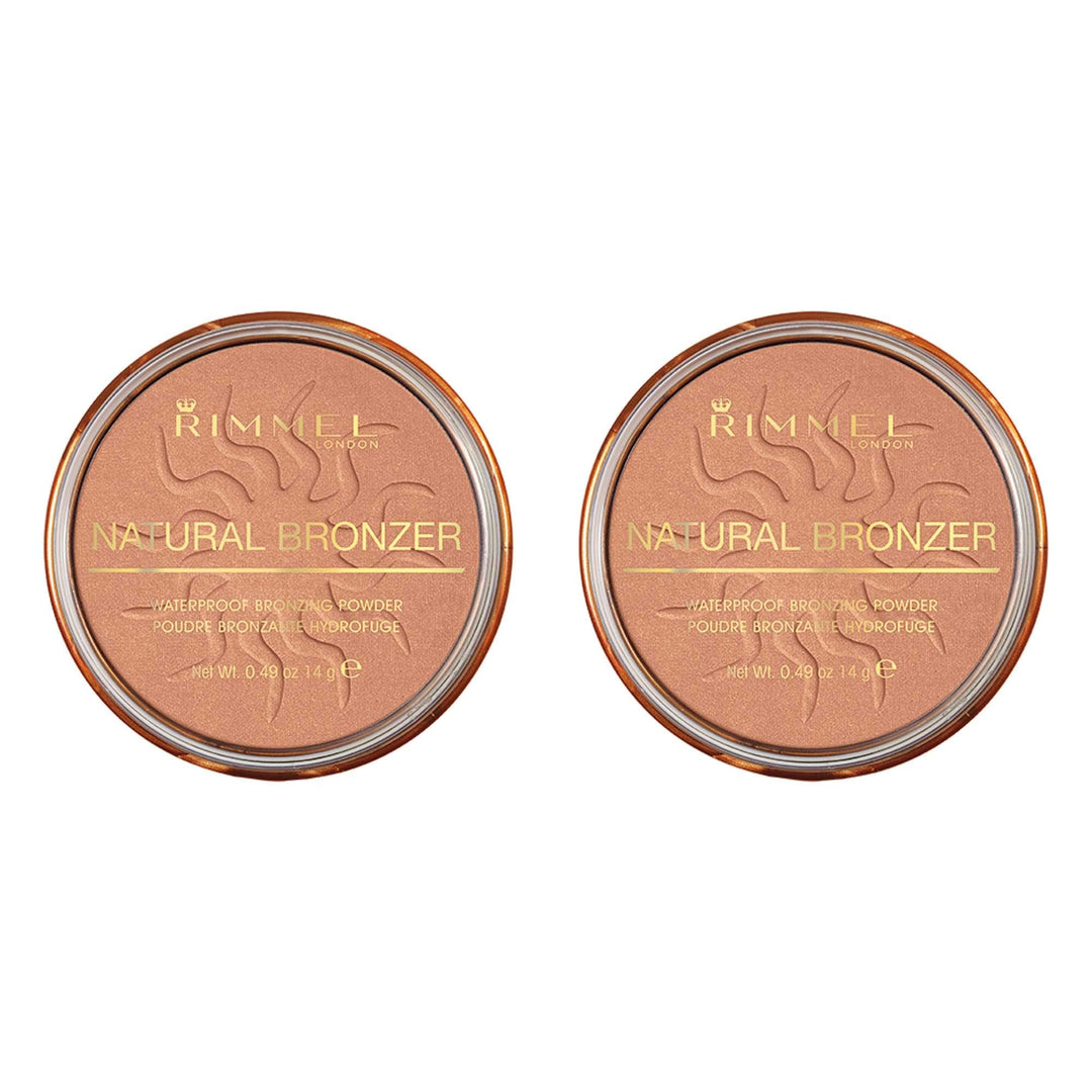 Rimmel London Natural - 020 Sunshine - Bronzer, Matte Finish, 0.49 Oz, 2 Count (Pack Of 1)