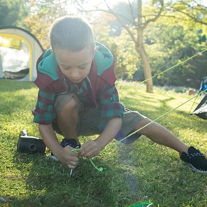 RIY 7" Camping Tent Stakes Aluminum Lightweight Camping Canopy Stakes Pegs