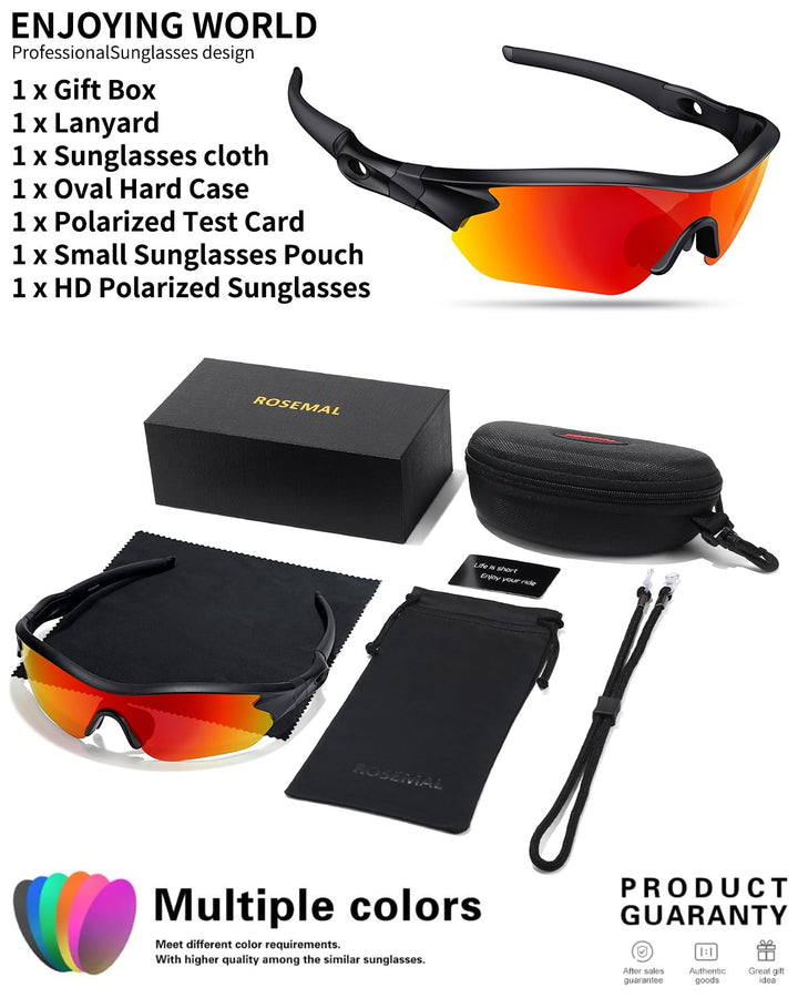 Polarized Sports Sunglasses for Men Women Youth Baseball Running Fishing Tennis Golf Cycling Driving Motor TAC UV400 TR90
