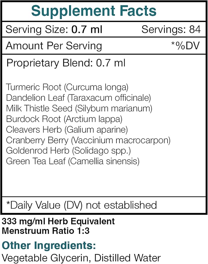 Tribal Detox Herbal Extract, Alcohol-Free Glycerite Tincture, Turmeric, Dandelion, Milk Thistle, Burdock, Cleavers, Cranberry, Goldenrod, Green Tea Cleansing Action Formula (2 FL OZ)