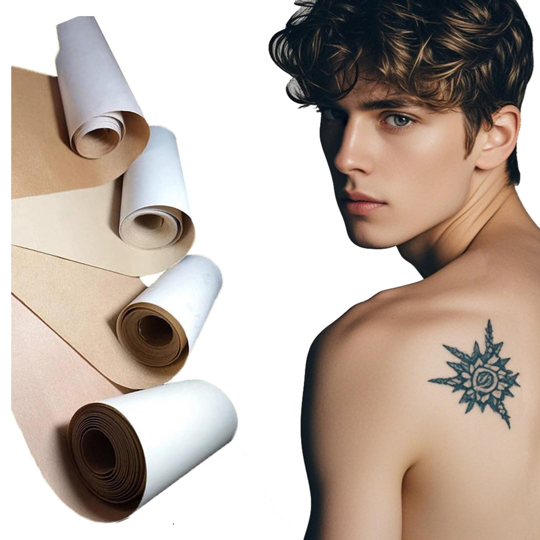 Tattoo Cover Up Tape, 1 Roll Ultra Thin Patches for Concealing Tattoos, Scars, Birthmarks, Invisible, Waterproof, Breathable Makeup Skin Tone Concealer Stickers for Flawless Coverage (10cmx2m,beige)
