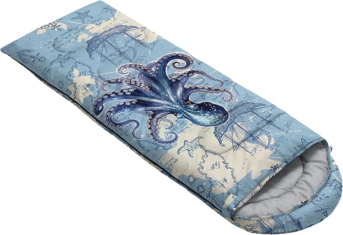 AILONEN Boys Sports Camping Sleeping Bags,Lightweight & Waterproof,3 Season Warm & Cool Weather,Black Player Basketball Sleeping Bags for Kids Adults,Travelling,Outdoors