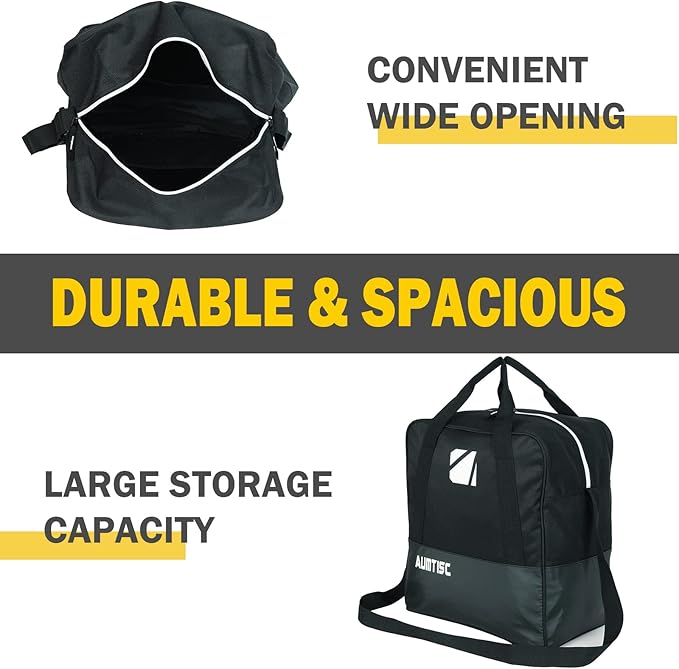 AUMTISC Ski Bag and Boot Bag Combo, Padded Ski Bags for Air Travel Flying, Adjustable Length for Skis Up to 200 cm and Boots Up to Size 13