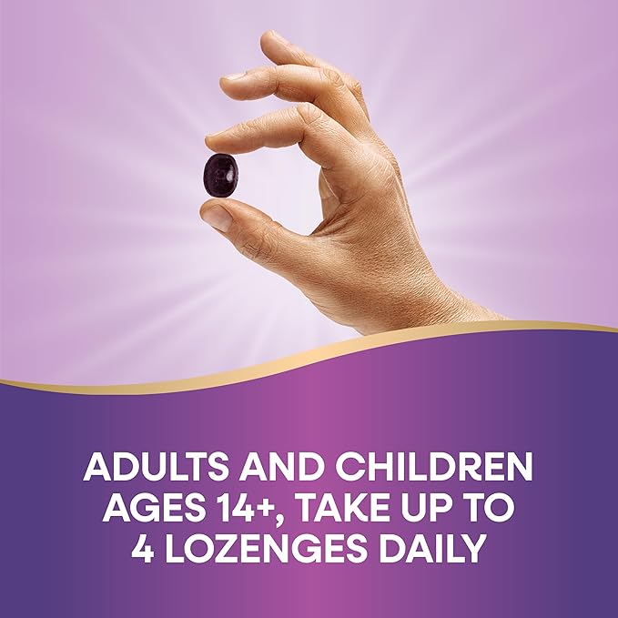 Nature’s Way Sambucus Elderberry Lozenges, 1000 mg Vitamin C Per Serving, Wild Cherry, 24 Count