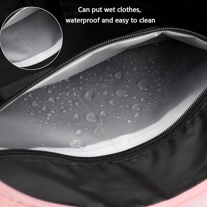 forestfish Yoga Gym Bag for Women with Shoes Compartment & Wet Dry Storage Pockets Lightweight Duffel Bag