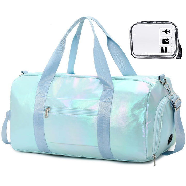 BLUBOON Duffle Bag Girls Kids Cute Gym Bag with Shoes Compartment & Wet Separation Waterproof Sports Overnight Travel Bag