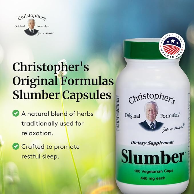 Christopher's Original Formulas Slumber Capsules, Natural Sleep Aid, 100 Veg Caps