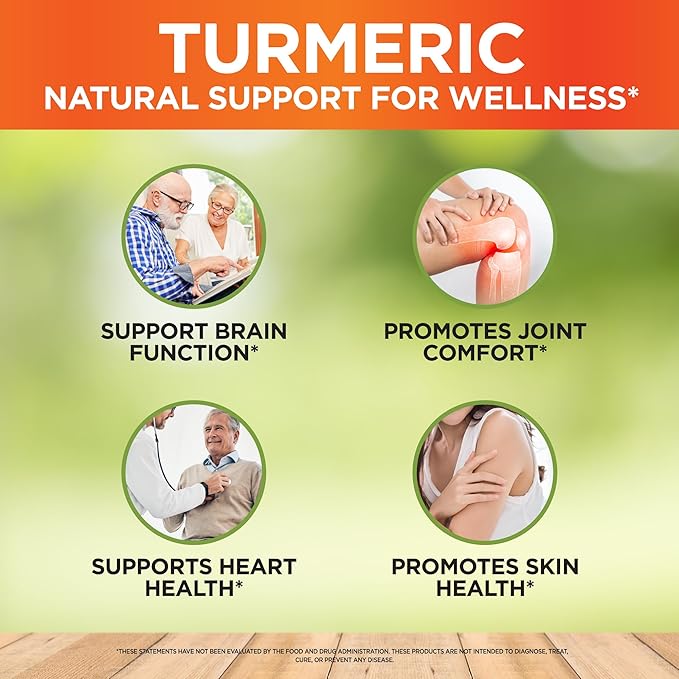 Turmeric Curcumin Supplement with BioPerine – High Absorption Turmeric Supplement – Organic Turmeric Root – Joint Supplements for Women and Men – Natural Anti Inflammatory Supplement