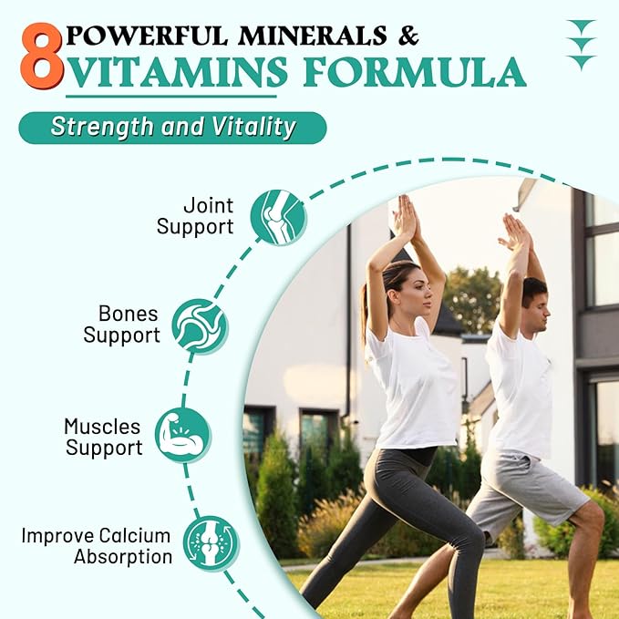 High Absorption Calcium Magnesium Zinc Gummies with Magnesium Glycinate 400mg, Sugar Free Calcium Magnesium Supplement for Bone & Teeth Strength, Muscle Function - Vegan, 120 Count