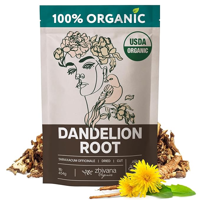 Dandelion Root Tea Loose (16 oz.) – Organic Dandelion Root Herb - Te de Diente de Leon Organico Natural - Liver Cleanse, Digestion, Liver Detox
