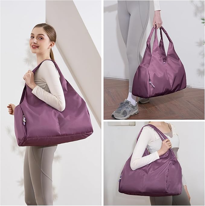 forestfish Yoga Gym Bag for Women with Shoes Compartment & Wet Dry Storage Pockets Lightweight Duffel Bag