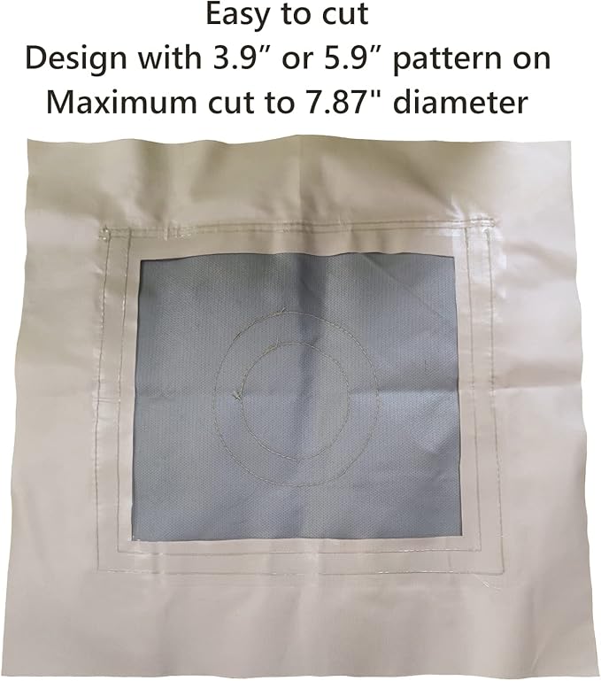 DANCHEL OUTDOOR Stove Jack Kit for Tent with Rain Flap Cover for Dia. 4''/5.85'', Fire Resistant Wood Stove Hole for Canvas Tent Hot Tent Chimney, Side Wall A/C 4 Season