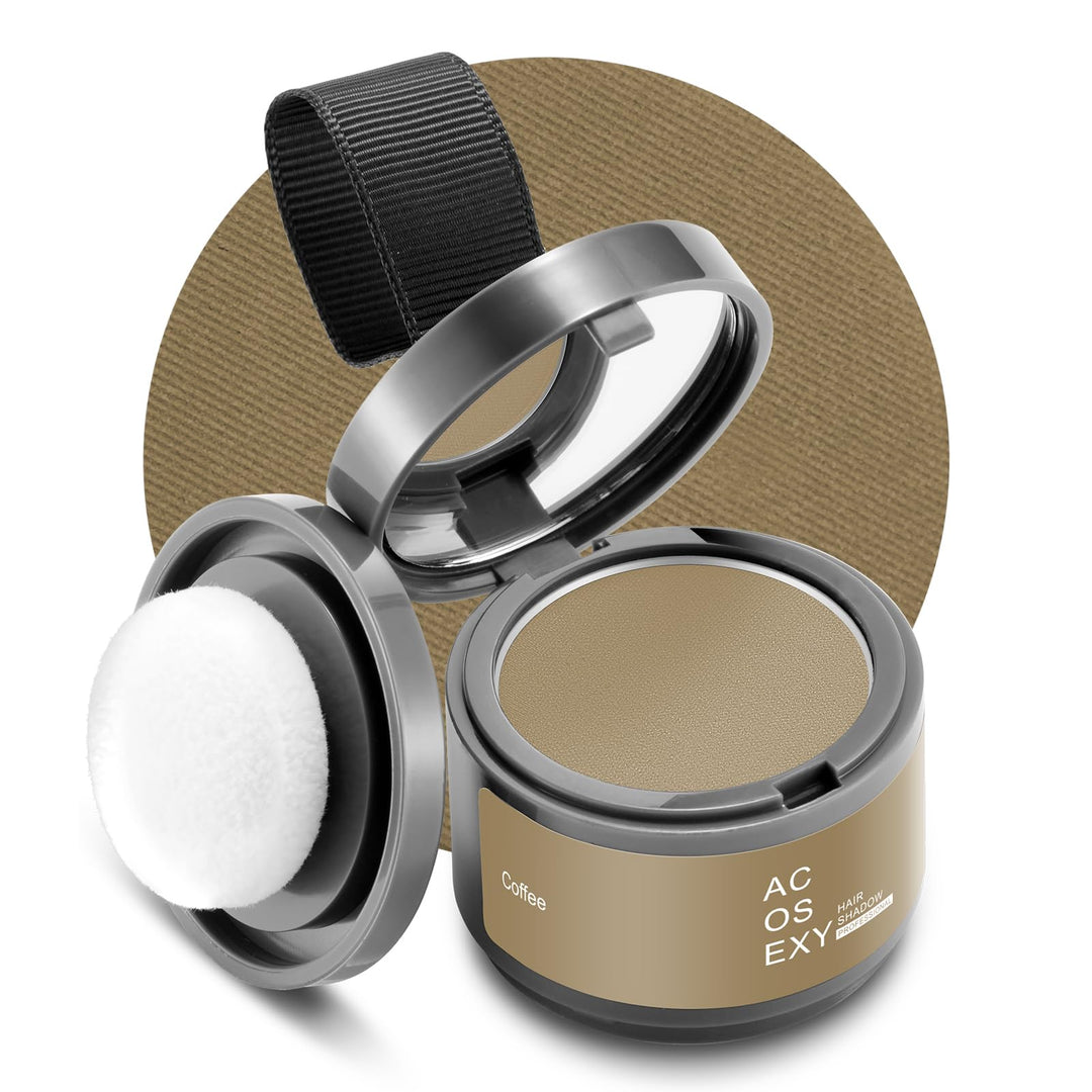 Acosexy Root Touch Up Powder - Instant Gray Hair Coverage For Hairline, Eyebrows, Beard Line And Bald Spots (Coffee)