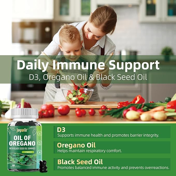 Oregano Oil Gummies + Bee Pollen 1000mg Sugar Free Gummies