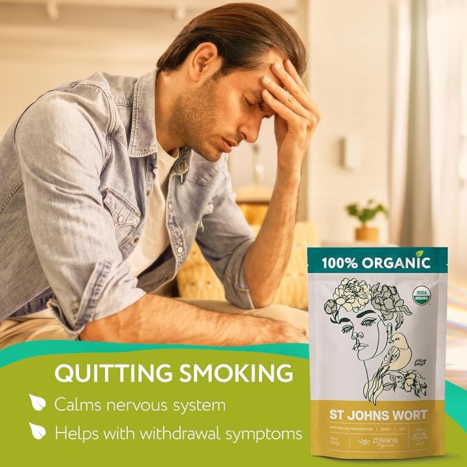 Super Value Pack 5 LB - Organic St Johns Wort Tea - Saint Johns Wart - Stress Relief - Nervous System Support